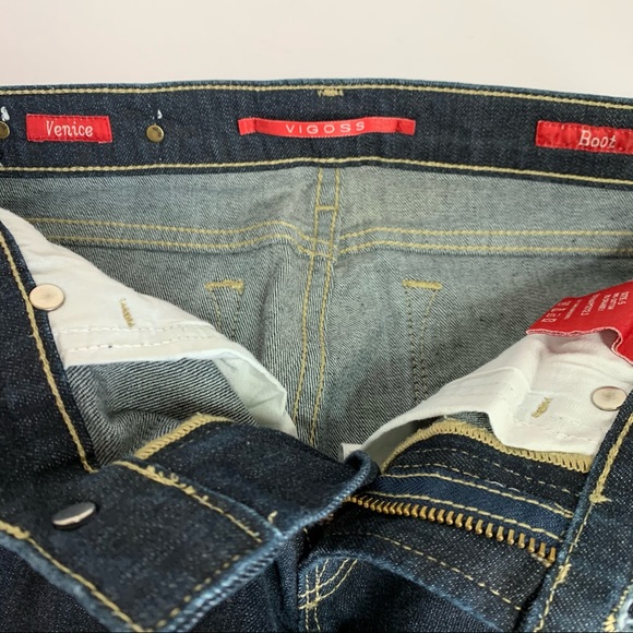 Vigoss Venice Boot Cut Dark Denim Stretch Jeans - Picture 6 of 11